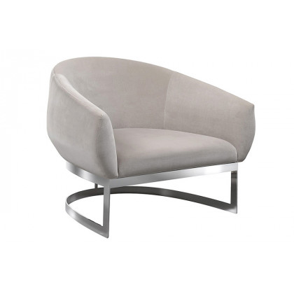 Alexandra Paul Stationary Solid Print Armchair - Sapporo, Rolled/Round Arms