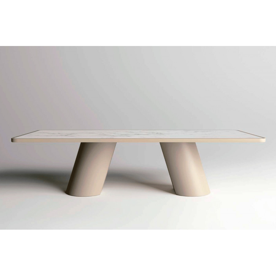 Alexandra - Altea Dining Table in Matt Stone Gray, Ceramic Porcelain