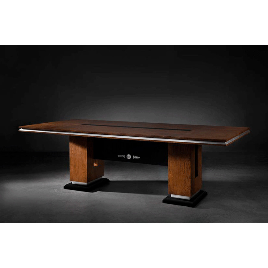 Alexandra - Leonid Dining Table in Walnut/Olive/Black