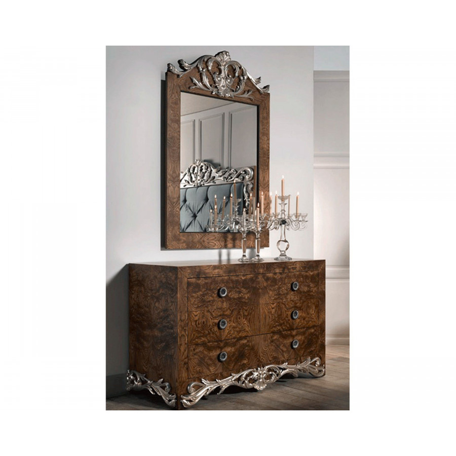 Alexandra - Leonor Dresser in Walnut/Silver