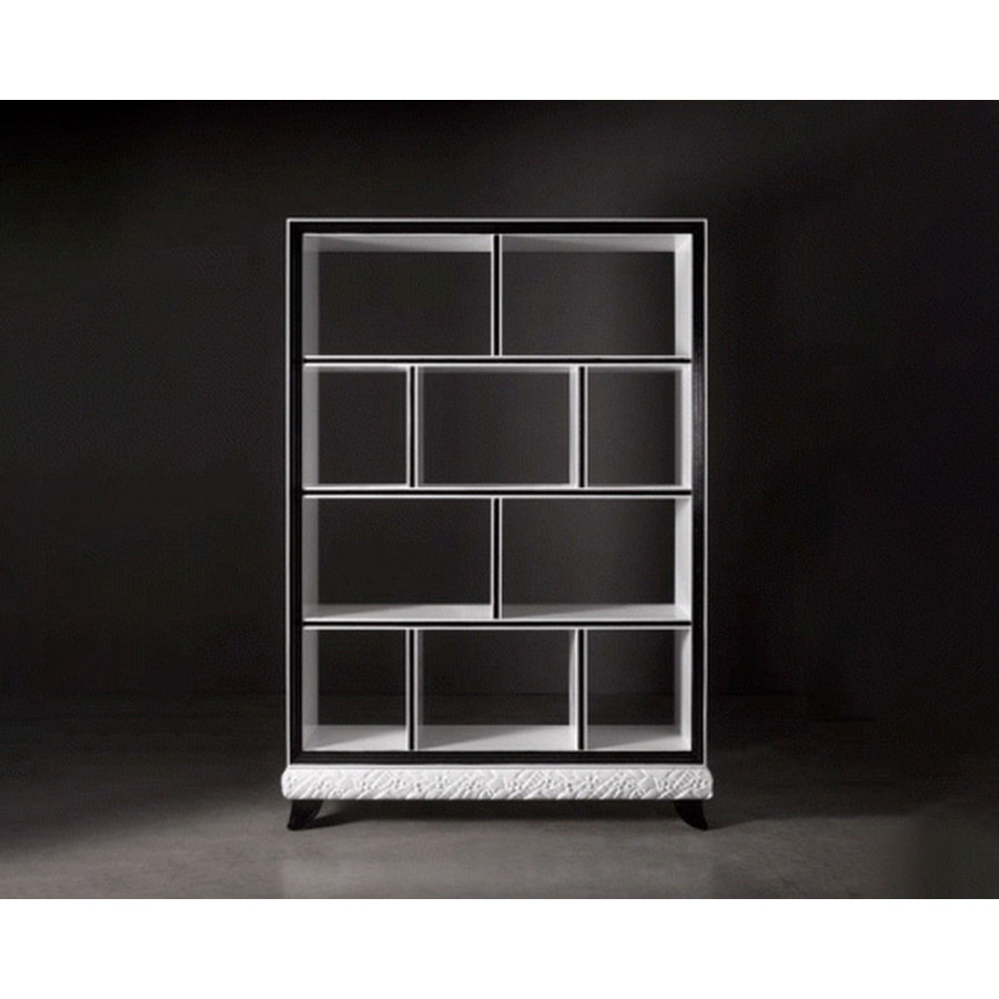 Alexandra - Randa Bookcase in White/Black