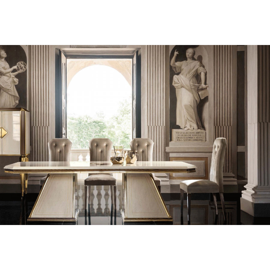Arredoclassic - Diamante Dining Rectangular Table W/2 Extensions