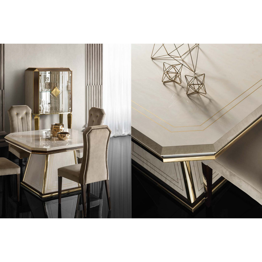 Arredoclassic - Diamante Dining Square Table W/1 Extension