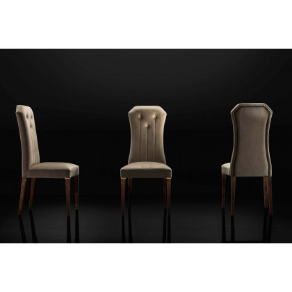 Arredoclassic Diamante Dining Chair - Beige/Brown/Gold, Cat. B