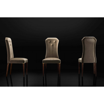 Arredoclassic Diamante Dining Chair - Beige/Brown/Gold, Cat. E