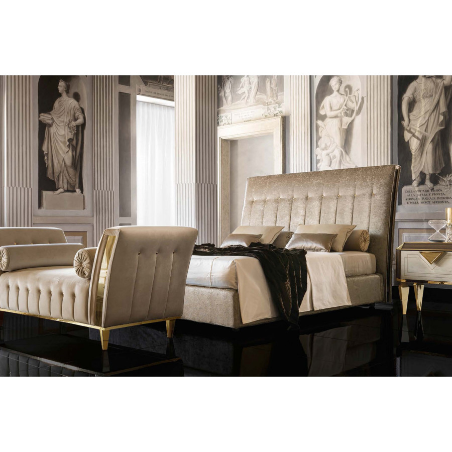 Arredoclassic - Diamante Chaise Longue With Cylinder Cushions