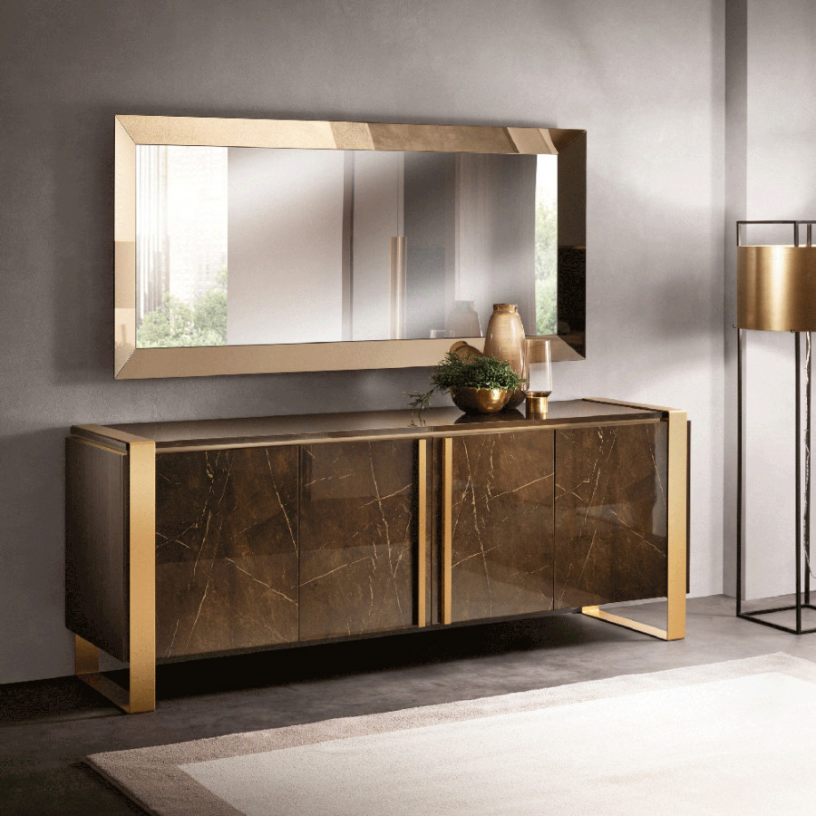 Arredoclassic Essenza Large Glass Mirror - Brown/Marble, Art. 31