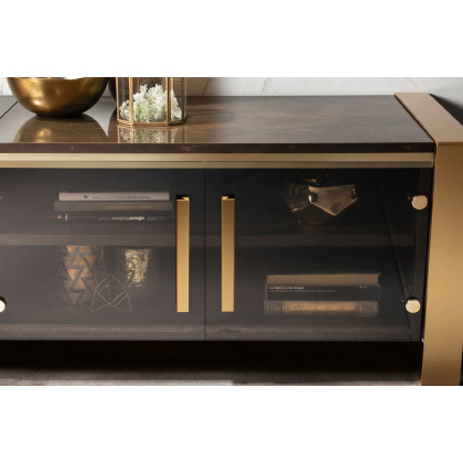 Arredoclassic - Essenza Entertainment Center Set Of 2 Marble Finish Doors
