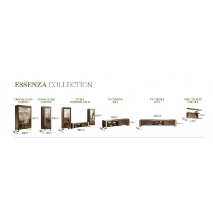 Arredoclassic - Essenza Entertainment Center Set Of 2 Marble Finish Doors