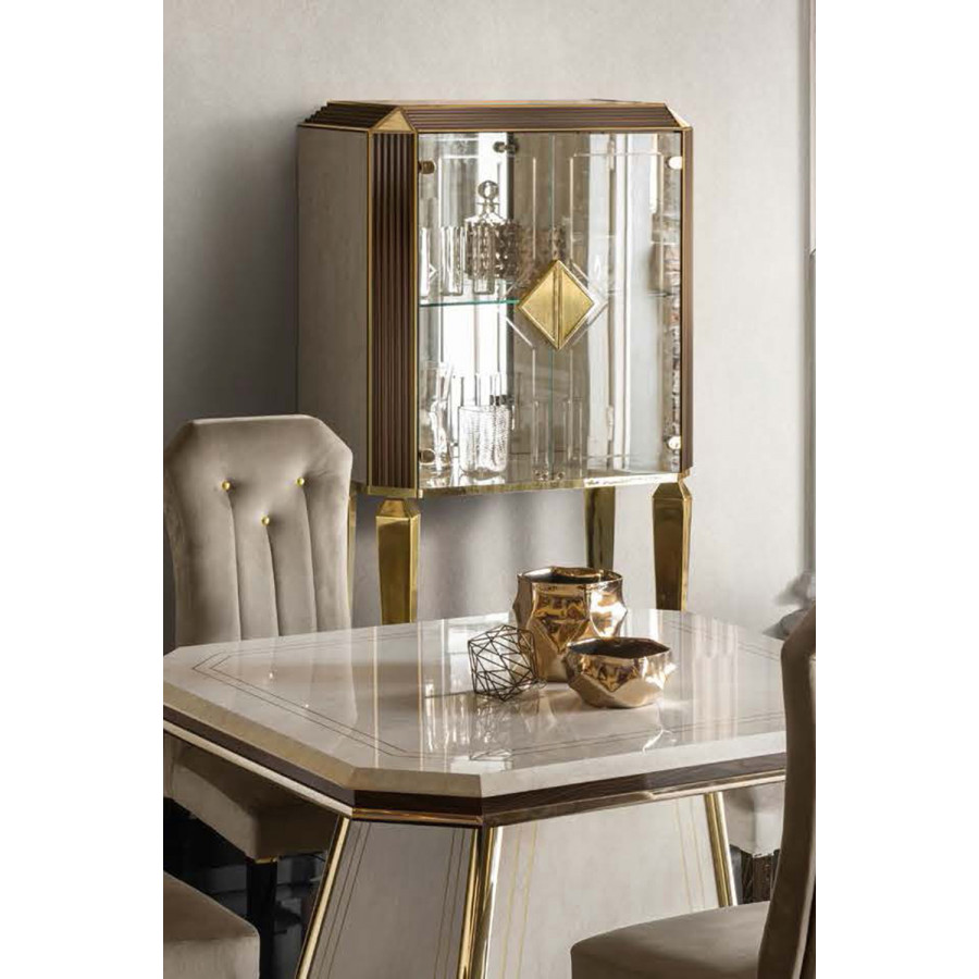 Arredoclassic - Diamante 1-Door Glass Cabinet