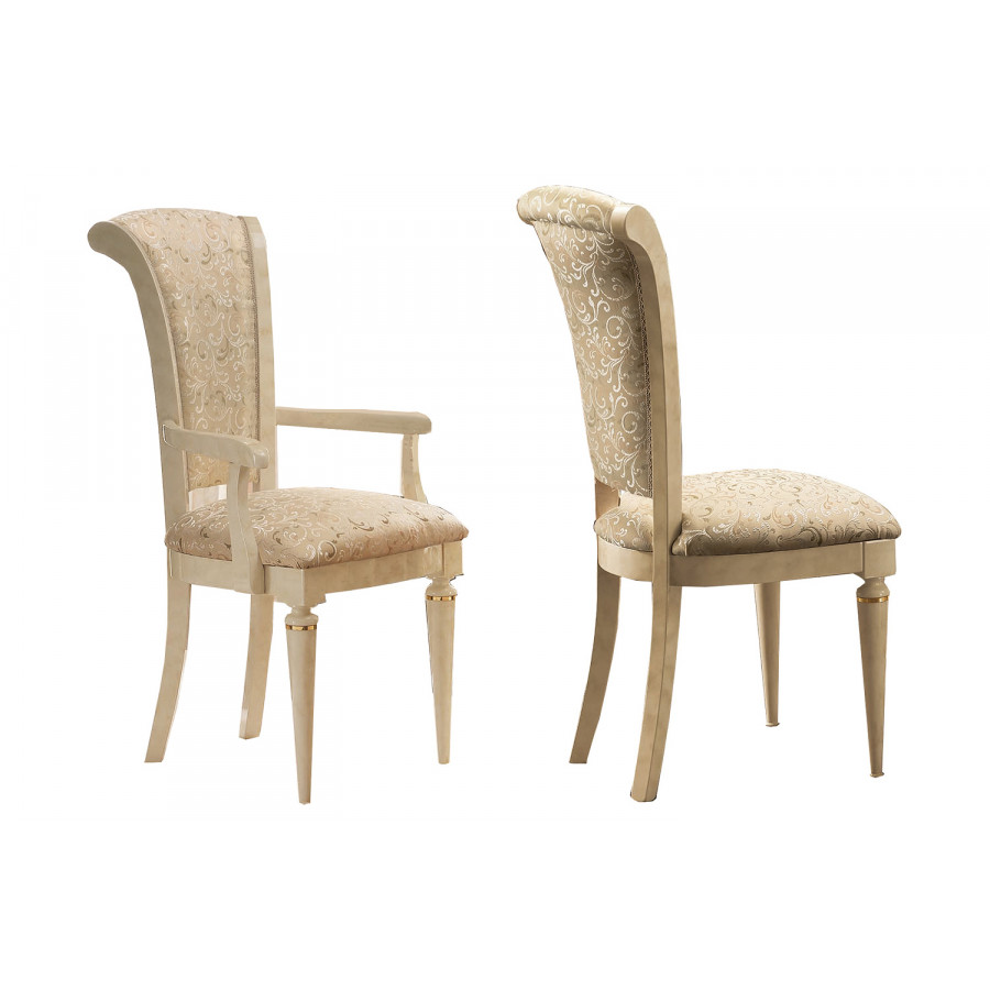 Arredoclassic Fantasia Side Chair - Light Beige/Gold, Cat. C/G