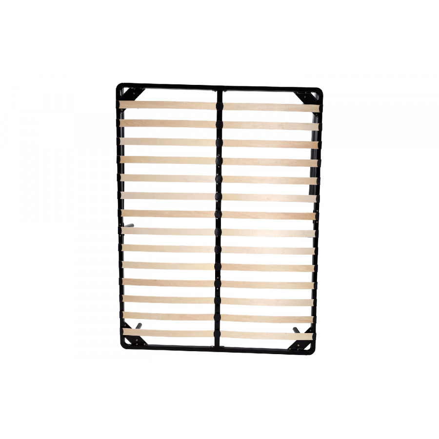 Arredoclassic Generic Queen Size Wooden Slats Frame Folded W/Adjustable Legs - Black/Wood