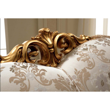 Arredoclassic Donatello Loveseat - White/Gold, Cat. C/G