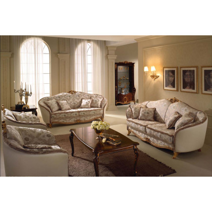 Arredoclassic Donatello Loveseat - White/Gold, Cat. C/G