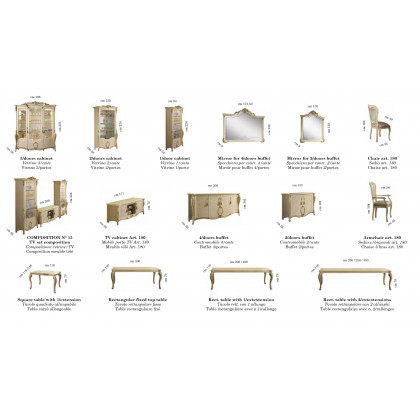 Arredoclassic - Tizziano Rectangular Table