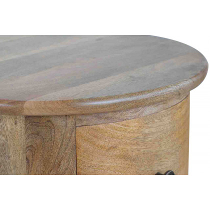 Artisan Drum Bedside - Oak-ish