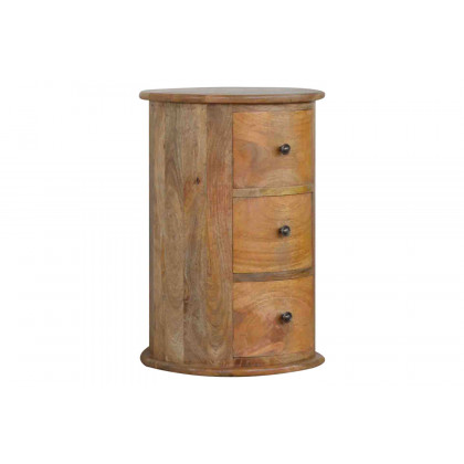 Artisan Drum Bedside - Oak-ish