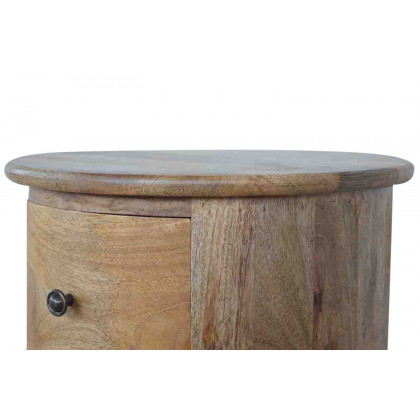 Artisan Drum Bedside - Oak-ish