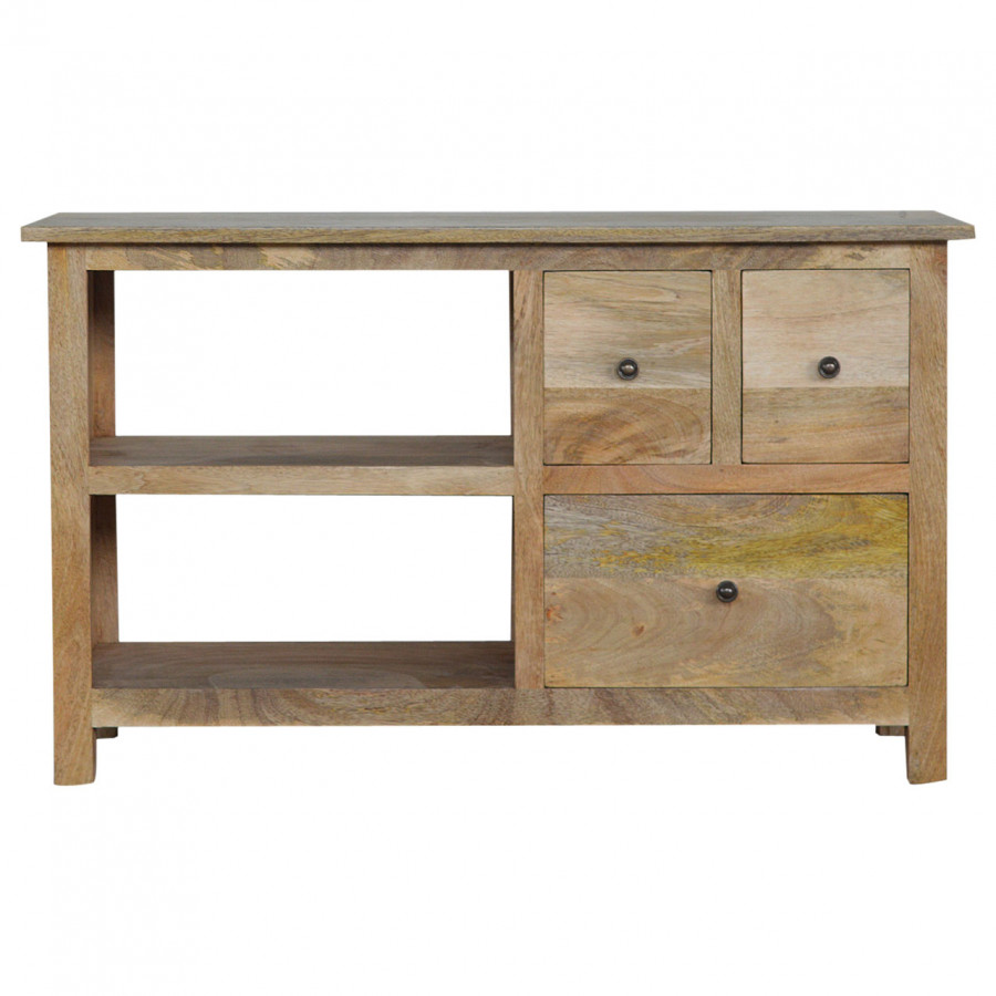 Artisan - Country Media Unit with 3 Drawer in Oak-Ish