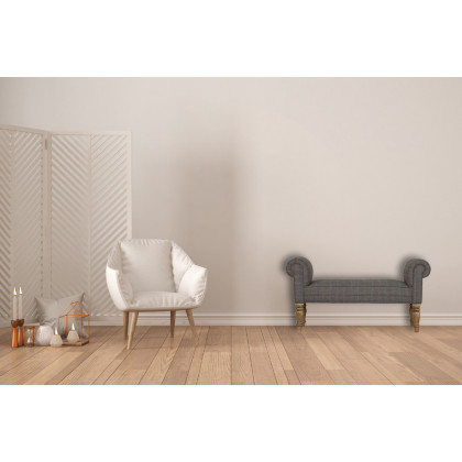 Artisan Bedroom Bench - Pewter, Multi Tweed