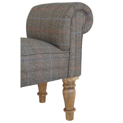 Artisan Bedroom Bench - Pewter, Multi Tweed