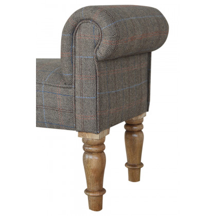 Artisan Bedroom Bench - Pewter, Multi Tweed