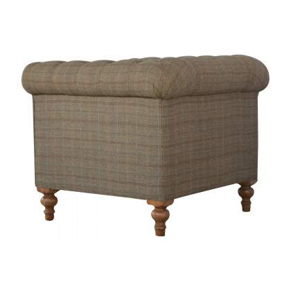 Artisan Chesterfield Armchair - Multi Tweed