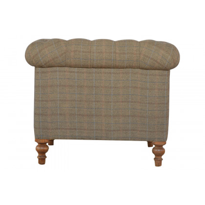 Artisan Chesterfield Armchair - Multi Tweed