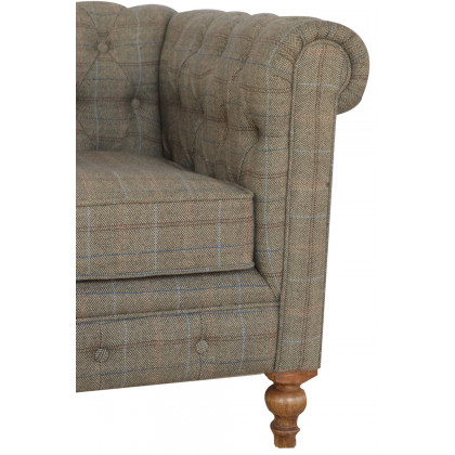 Artisan Chesterfield Armchair - Multi Tweed