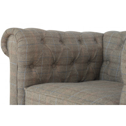 Artisan Chesterfield Armchair - Multi Tweed