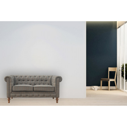 Artisan Chesterfield Sofa with 2 Seater - Gray, Multi Tweed