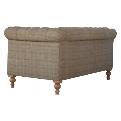 Artisan Chesterfield Sofa with 2 Seater - Gray, Multi Tweed