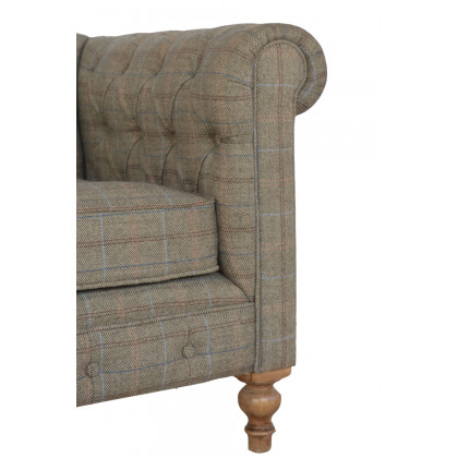 Artisan Chesterfield Sofa with 2 Seater - Gray, Multi Tweed