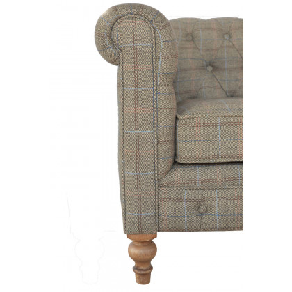 Artisan Chesterfield Sofa with 2 Seater - Gray, Multi Tweed
