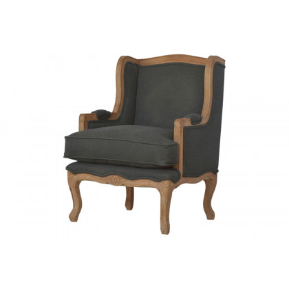 Artisan Carved French Chair - Sun Bleached, Linen