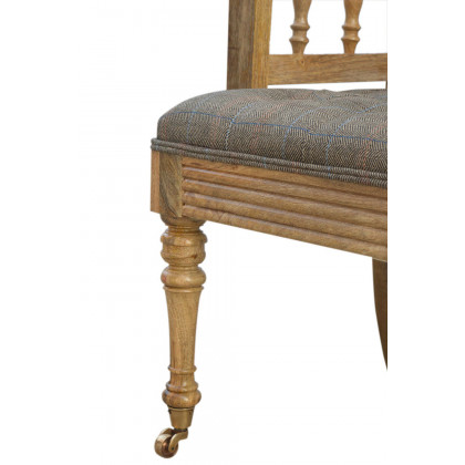Artisan Deep Button Hallway Bench - Multi Tweed