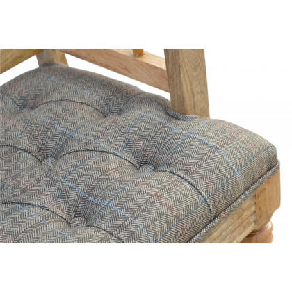 Artisan Deep Button Hallway Bench - Multi Tweed