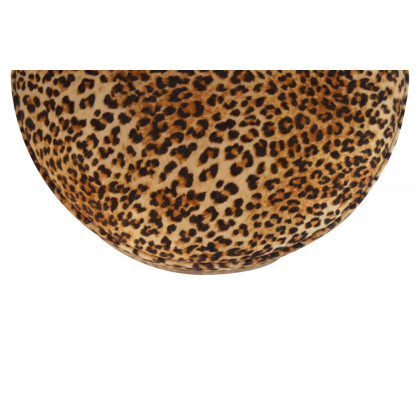 Artisan Nordic Style Footstool - Leopard, Velvet