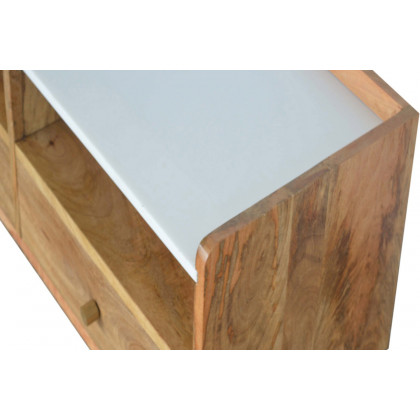 Artisan - White Marble Top Media Unit
