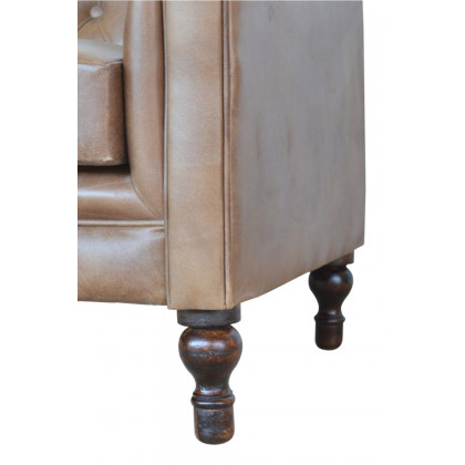 Artisan Chesterfield Sofa with 2 Seater - Brown, Leather