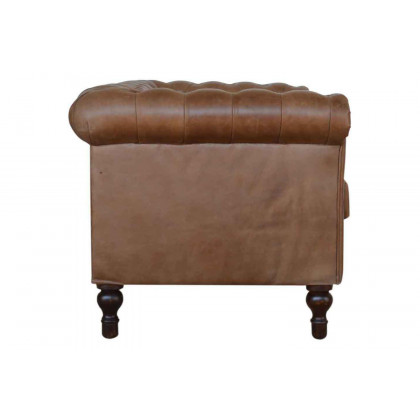 Artisan Chesterfield Sofa with 2 Seater - Brown, Leather