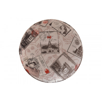 Artisan Nordic Style Footstool - Postcard, Velvet