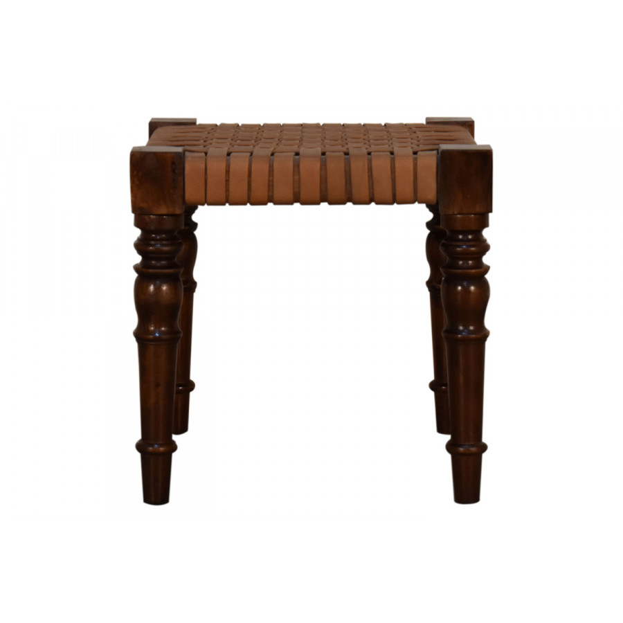 Artisan - Woven Leather Footstool