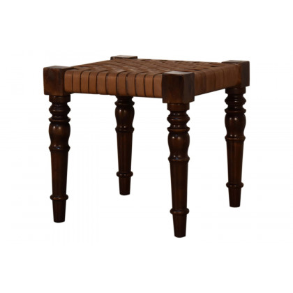 Artisan - Woven Leather Footstool