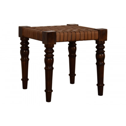 Artisan - Woven Leather Footstool