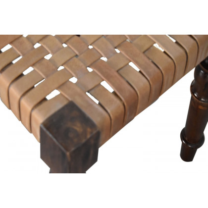 Artisan - Woven Leather Footstool