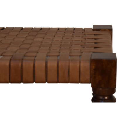 Artisan - Woven Leather Footstool