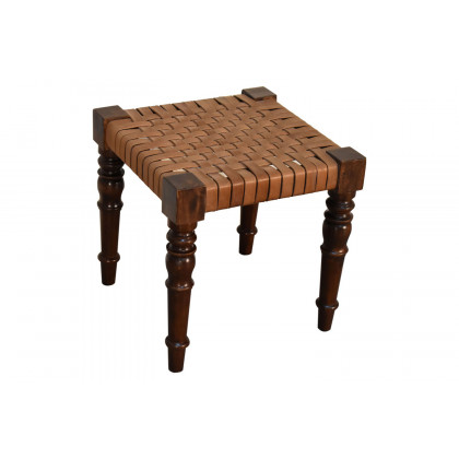 Artisan - Woven Leather Footstool