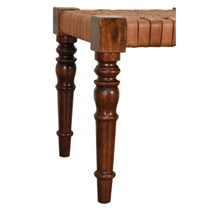 Artisan - Woven Leather Footstool