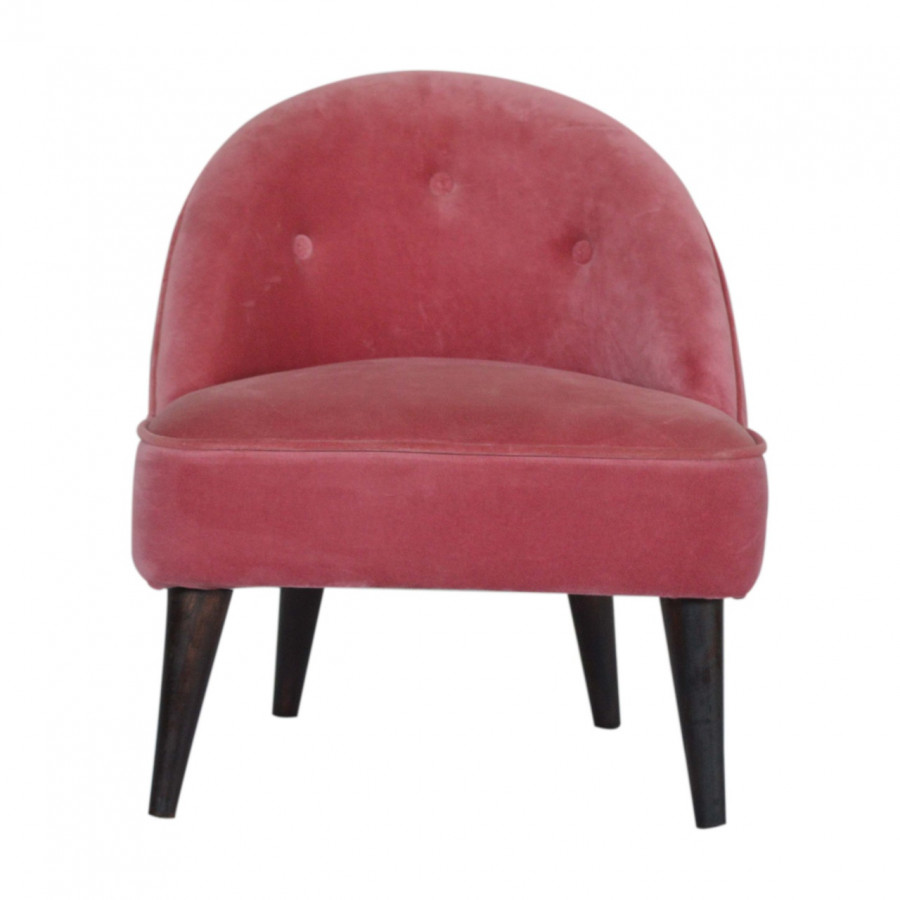 Artisan - Deep Button Chair in Pink, Velvet